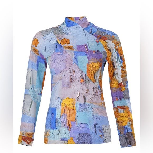 DOLCEZZA Tops - NWT:  DOLCEZZA Colorful Abstract Long Sleeve Top S